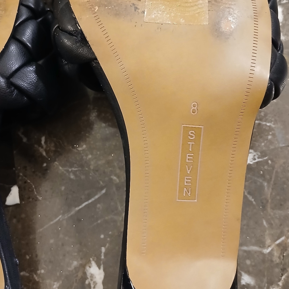 Steve Madden Black Braided 3" Heels - Picture 6 of 15